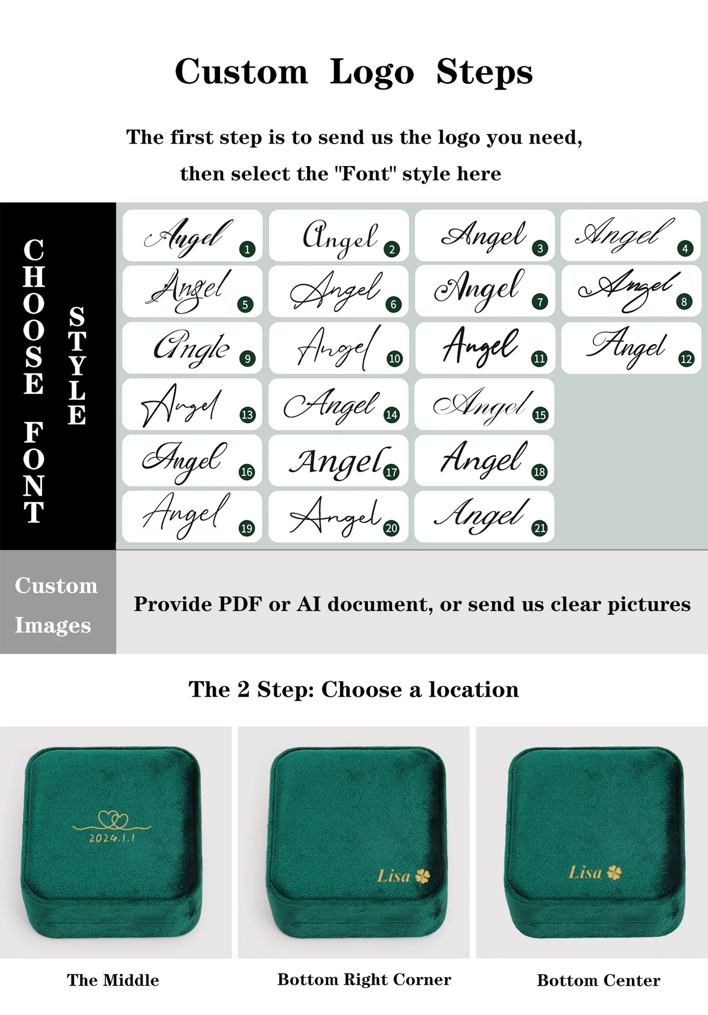 TAIMY Vintage Samt Reise-Schmuckbox Grün mit Spiegel Organizer