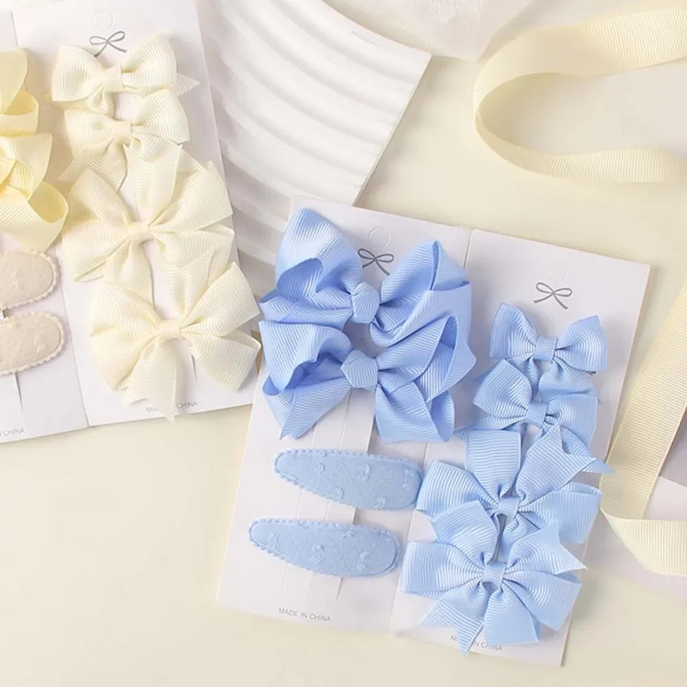 Elegante Haarklammern mit Schleifen für Mädchen – 8-teiliges, sicheres Stylingset
