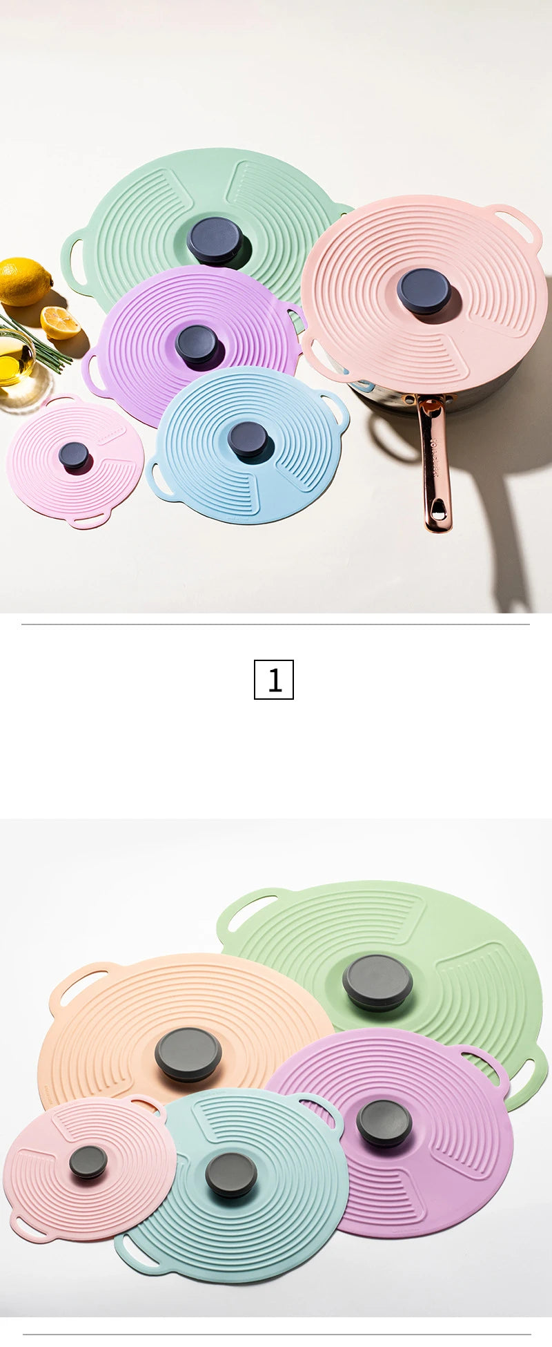 Wiederverwendbarer Silikon-Dehldeckel Universal Abdeckung Frische