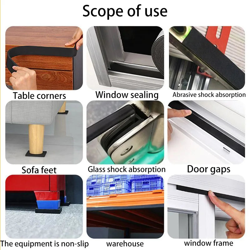 Einseitiges Schaumstoffband als stoßdämpfende, schalldichte und wasserdichte Dichtung