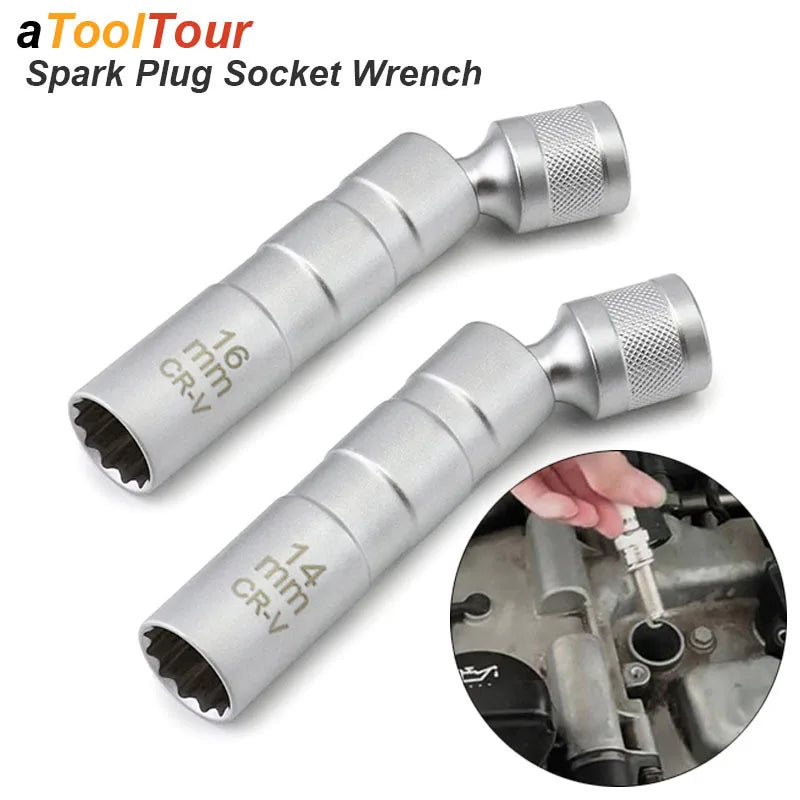 Magnetischer 14mm 16mm Zündkerzen-Steckschlüssel mit 360° Drehfunktion
