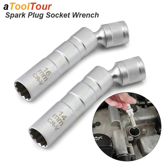 Magnetischer 14mm 16mm Zündkerzen-Steckschlüssel mit 360° Drehfunktion