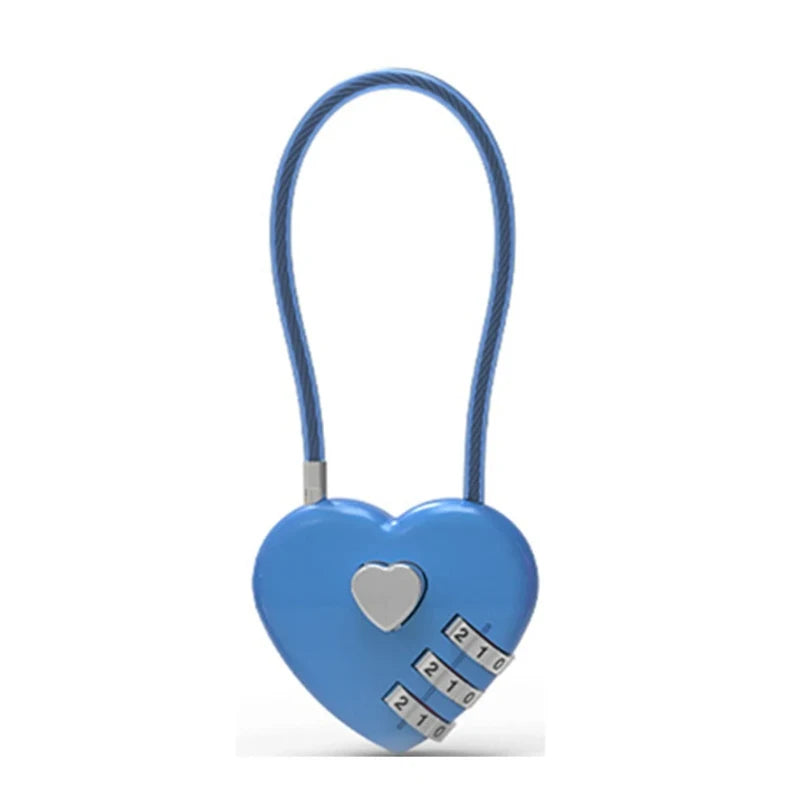 Herz Liebesschloss Schlüssel Vorhängeschloss Hochzeit Reise Schultasche Koffer