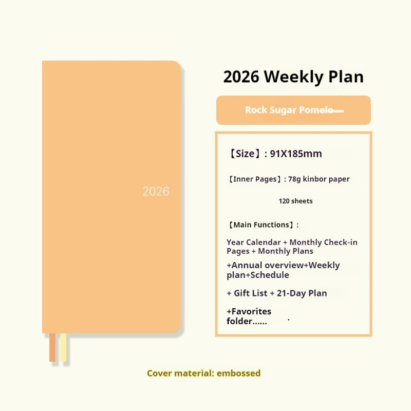2026 Wochenplaner Notizbuch Taschenformat für effiziente Tagesplanung