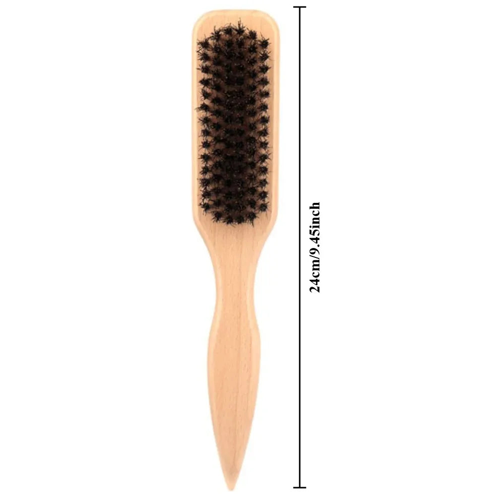 Holz Haarbürste mit Wildschweinborsten Antistatisch Für Glattes Styling