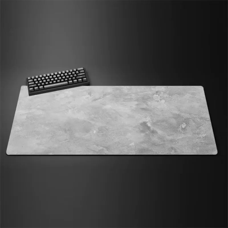Grau XXL Mauspad mit Overlock Kante für Schreibtisch und Gaming