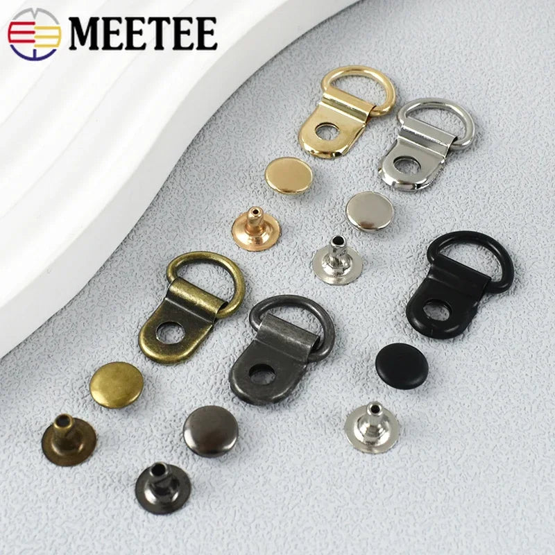 10-50 Stück D-Ring Metallschnallen 9x14 mm oval für Taschen Gurte Clips