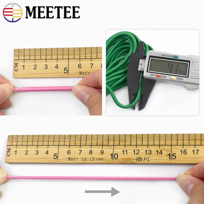 Flexibles 4mm Gummiband für DIY Kleidung, Haarbänder, Nähen