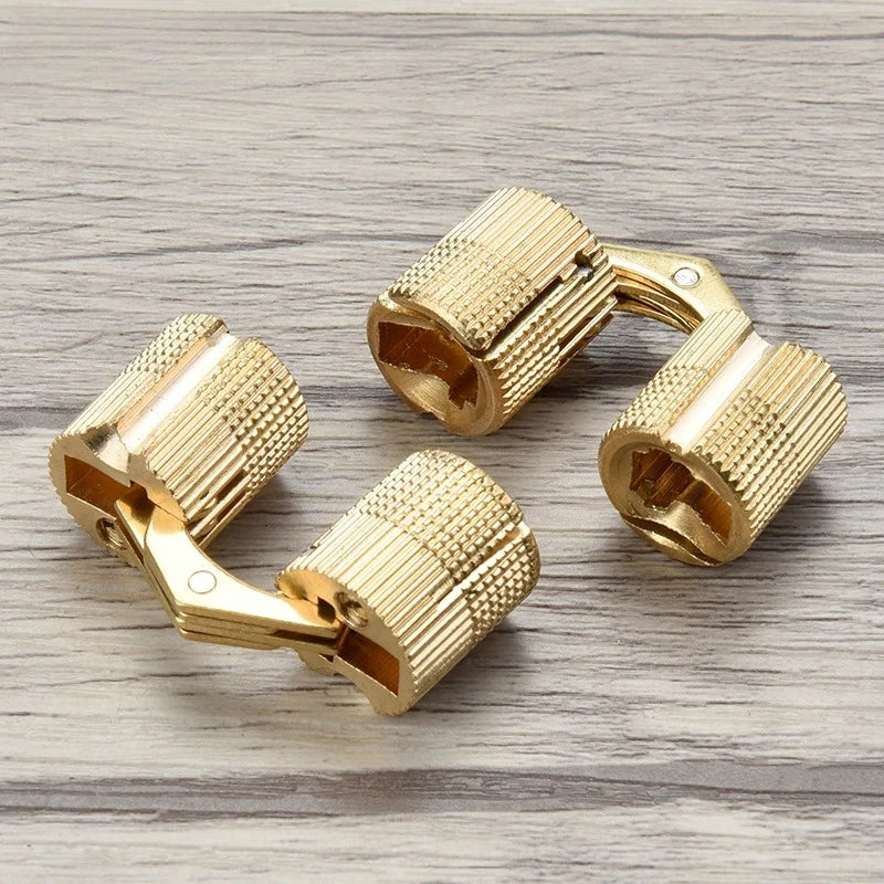 Messing Möbelscharniere 8-12 mm, leise - robust für Möbel und Türen