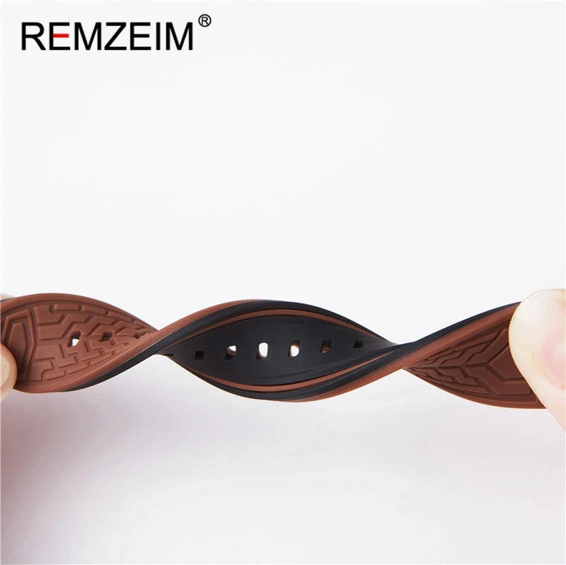 Silikon Uhrenarmband mit Schnellverschluss in 20/22/24mm Breite