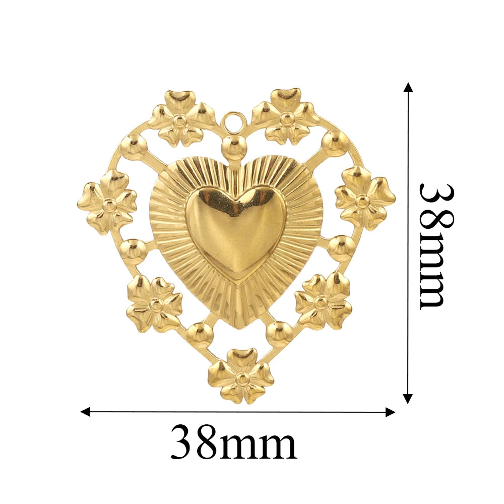 Edelstahl Gold Anhänger für individuellen DIY Schmuck