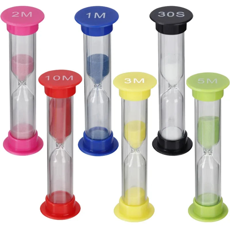 Bunte Mini Sanduhren Set mit verschiedenen Zeitintervallen zur Dekoration