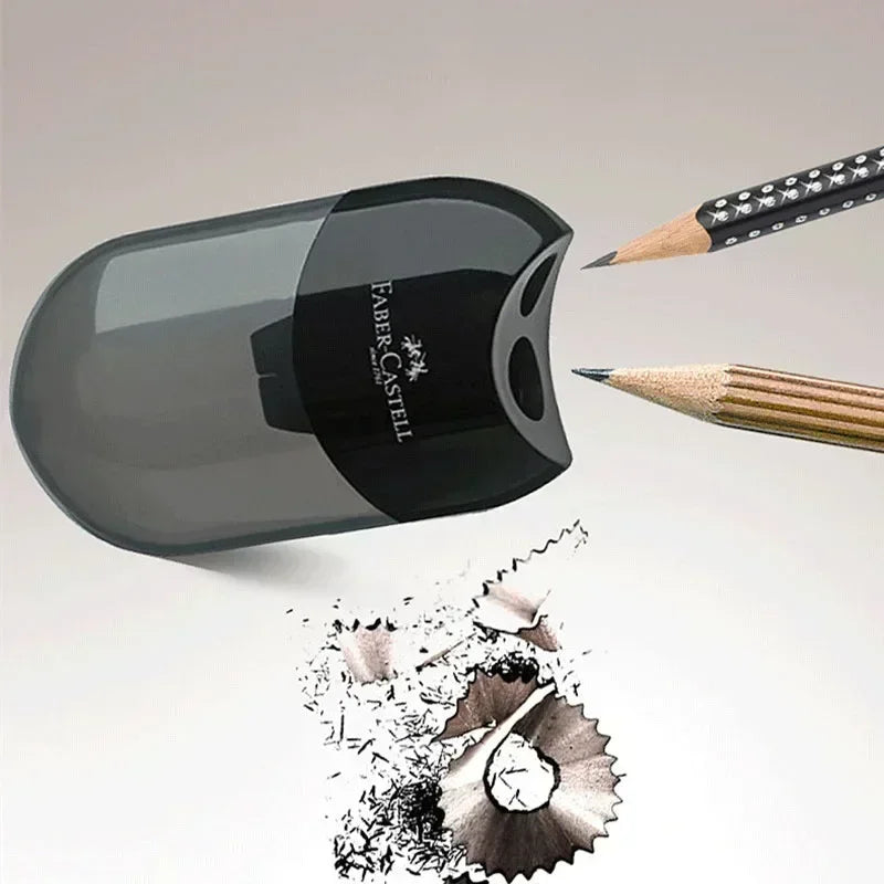 Transparenter Bleistiftspitzer mit Doppel- Einzelloch für Kinder Schule Uni