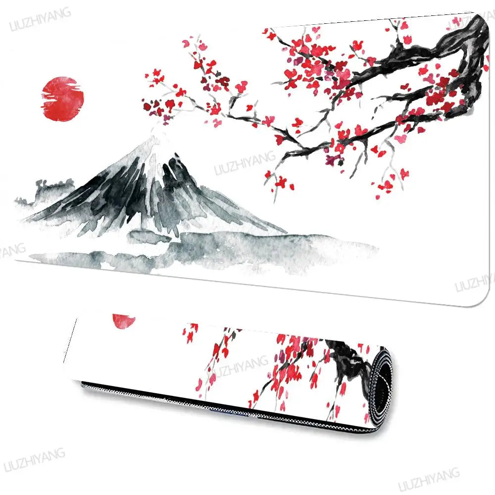 Großes japanisches Sakura Gaming Mauspad für Büro und Spiele