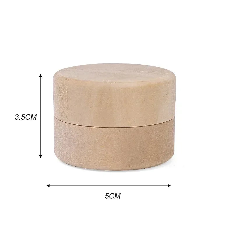 Runde Mini Holzboxen zur Schmuck Aufbewahrung 1 10 Stück