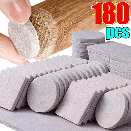 Möbelpolster Bodenschutz selbstklebend 18/180 St. Rund Schwarz/Beige
