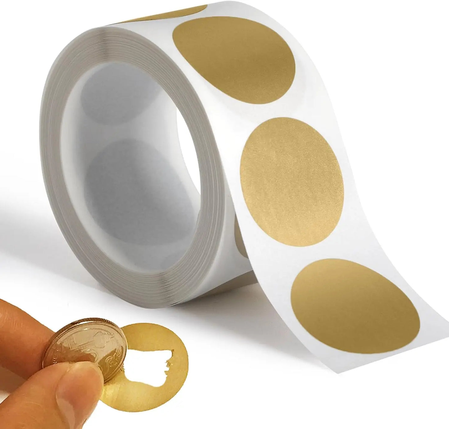 300 selbstklebende, runde Rubbelaufkleber 2,5 cm für Kinder - Partyspaß