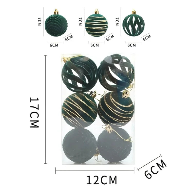 Festliche Weihnachtskugeln in Gold Silber und Rot zum Dekorieren