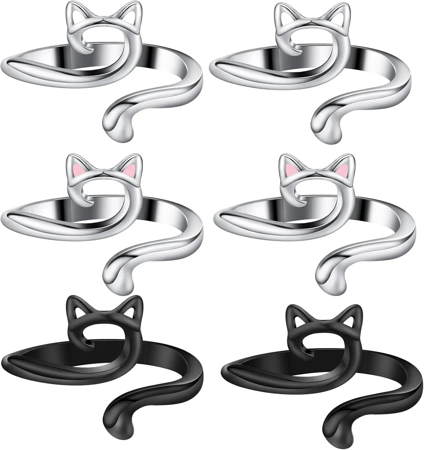 Verstellbarer Häkelspannung Katzenring – Garnführung für Stricker & Anfänger