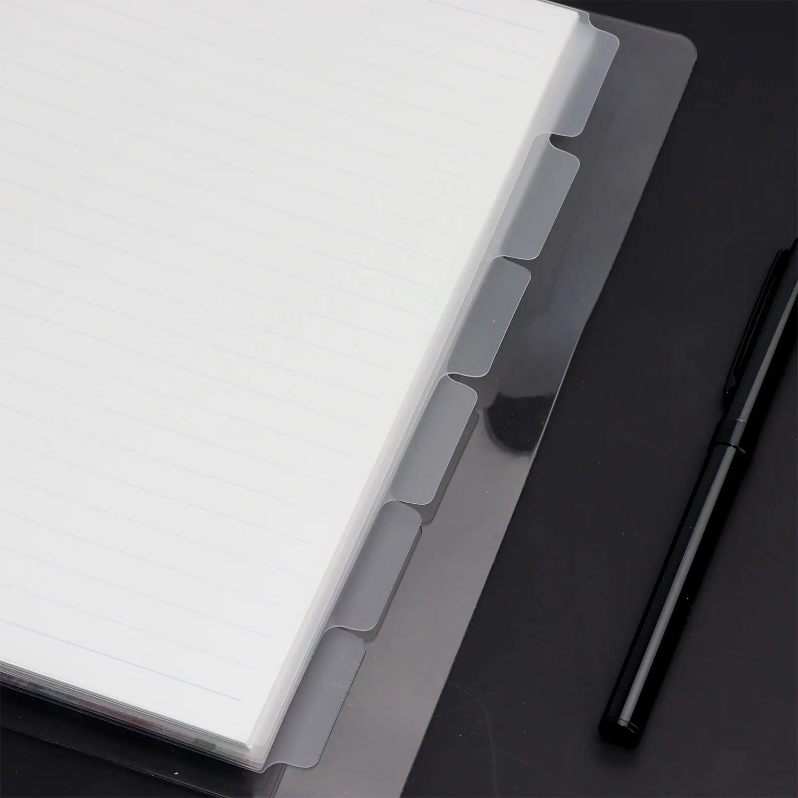 Transparenter Papier Indexteiler mit 6 Löchern für Binder und Planer