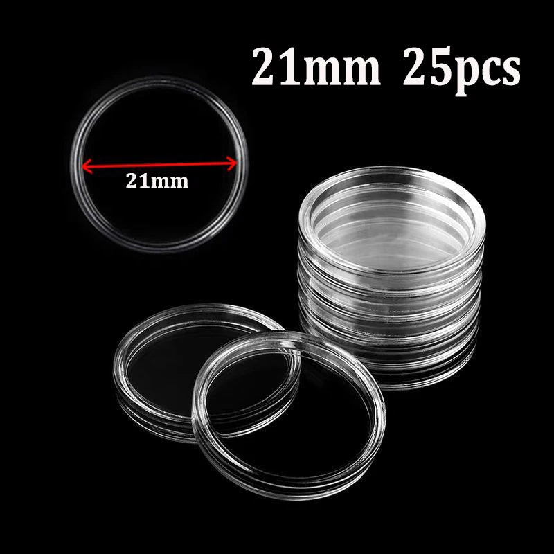 Durchsichtige Kunststoff-Münzkapseln in 21-45mm für sicheren Münzschutz