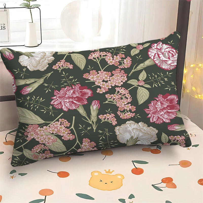 Europäischer Kissenbezug mit Pflanzen und nordischem Design rechteckig
