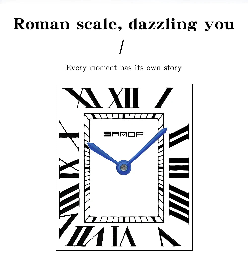 Elegante Herren Quarzuhr mit Lederband und römischem Zifferblatt