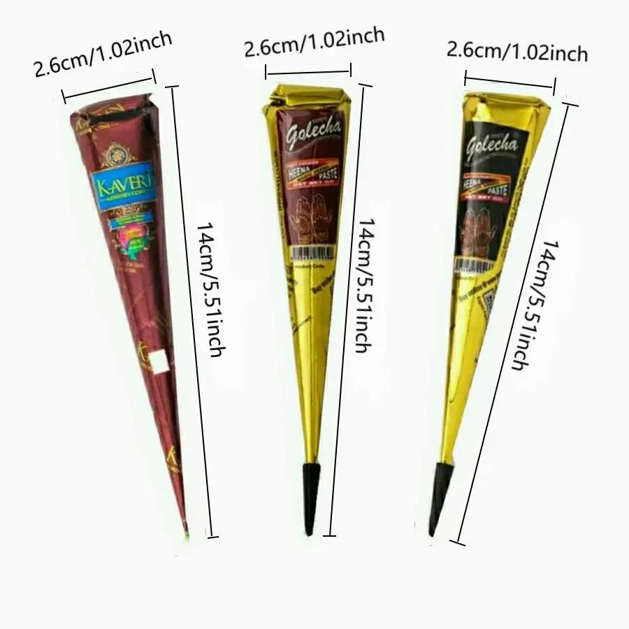 Temporäre Henna Tattoo Creme in Braun Schwarz Rot