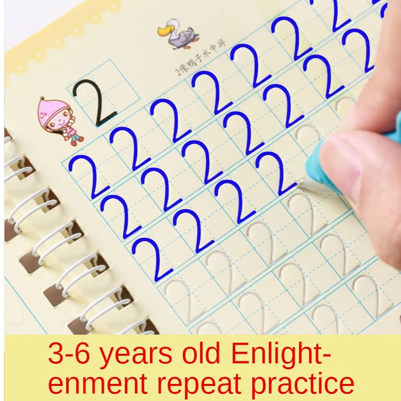 Magisches 3D Lernbuch Zahlen 0-100 mit wiederverwendbarem Stift für Kinder