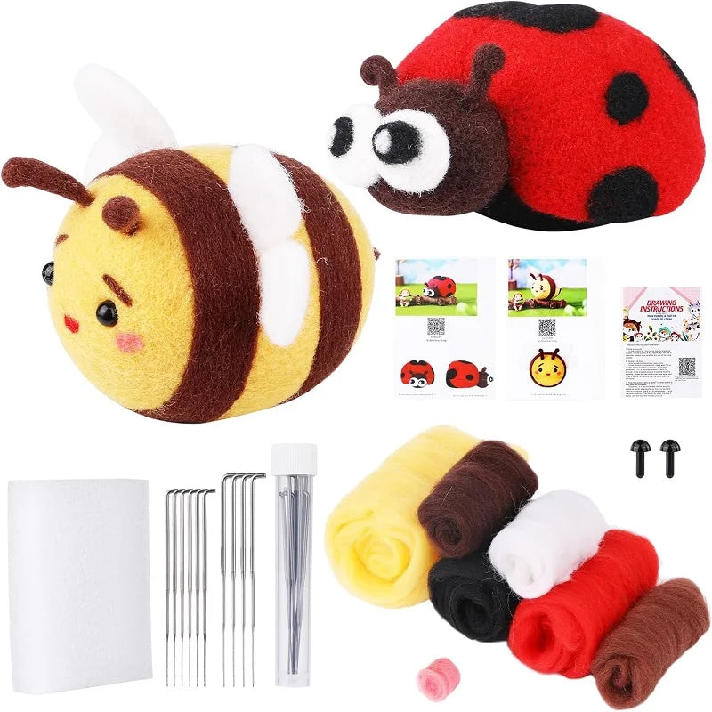 Umfangreiches Wollnadel-Filz-Set für kreatives DIY-Handwerk