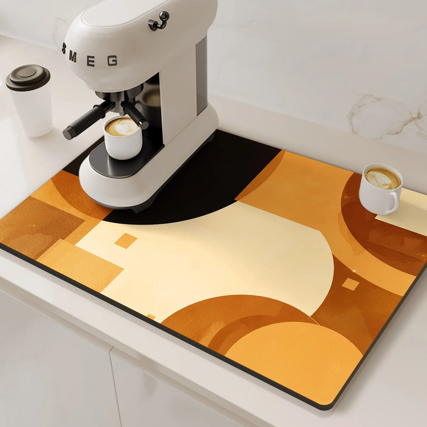 Schnelltrocknende Abtropfmatte aus Kieselalgen Schlamm für die Küche