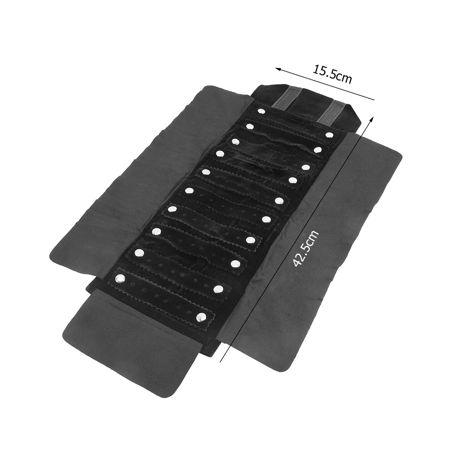Eleganter Reise Schmuck Organizer aus Samt – Aufrollbar & Faltbar