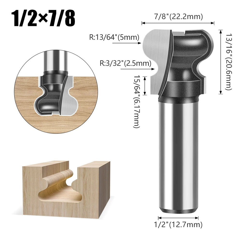 12mm Schaft Zwei Arc Nagel Clipper Router Bit für präzises Fräsen