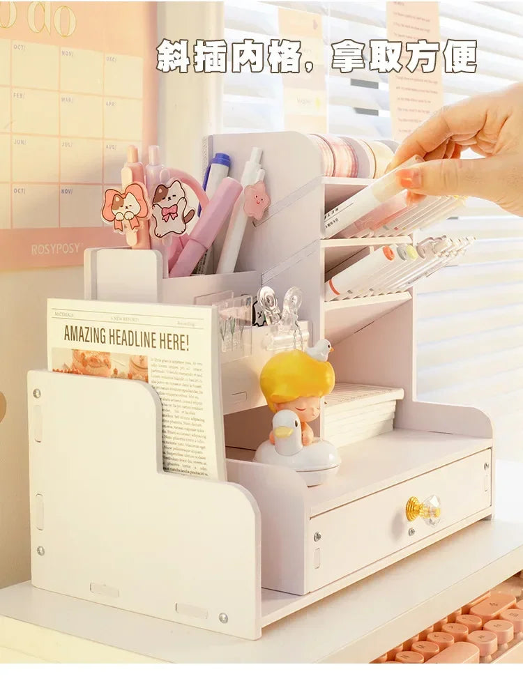 Praktischer Holz Stifthalter für Schreibtischorganisation