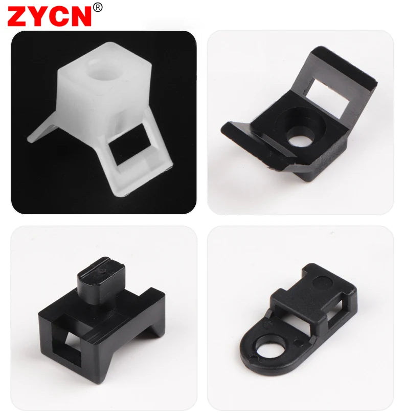 100 Stück Kabelbinderhalter Kunststoff Kabelbefestigung für USB Kabel