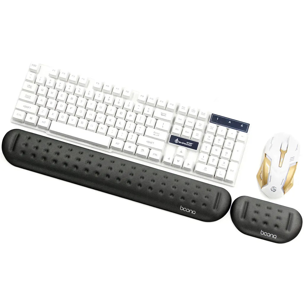 Handgelenkstütze aus Memory-Schaum mit Massagelöchern für Tastatur und Maus