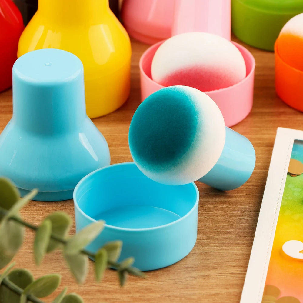 Präzise - Schonend: 3-teiliges bunte Papier-Pouncers mit praktischer Aufbewahrung