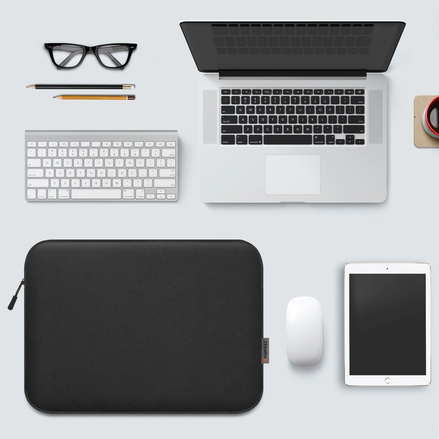 Laptop Hülle 11 13 15 Zoll Nylon Tasche mit Reißverschluss Schutzhülle