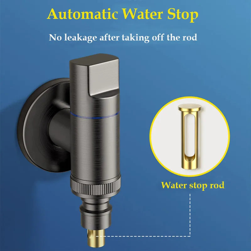 Edelstahl Waschmaschinenarmatur G12 Wandmontage Kalter Wasserhahn