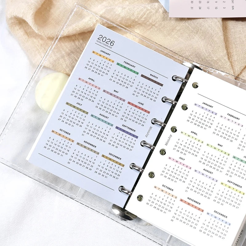 Loseblatt Notizbuch Planer Tagebuch Kalender Karten Schreibwaren 2026