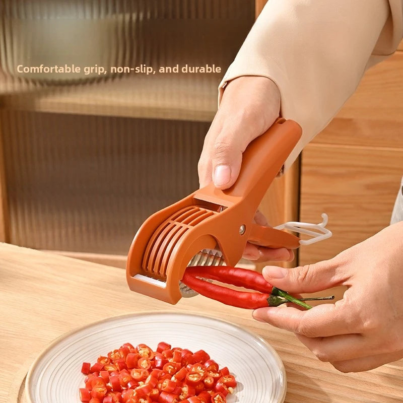 Multifunktionaler Küchenhelfer aus Edelstahl zum Schneiden von Gemüse, Obst, Gurken, Salat, Bananen und Frühlingszwiebeln-Yabubest - Home & More