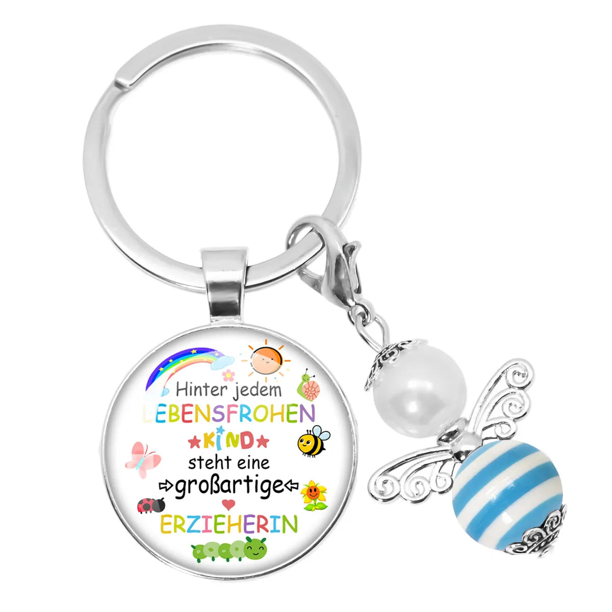 Herzspruch Schlüsselanhänger Geschenk Abschied Erzieher Unisex Schmuck