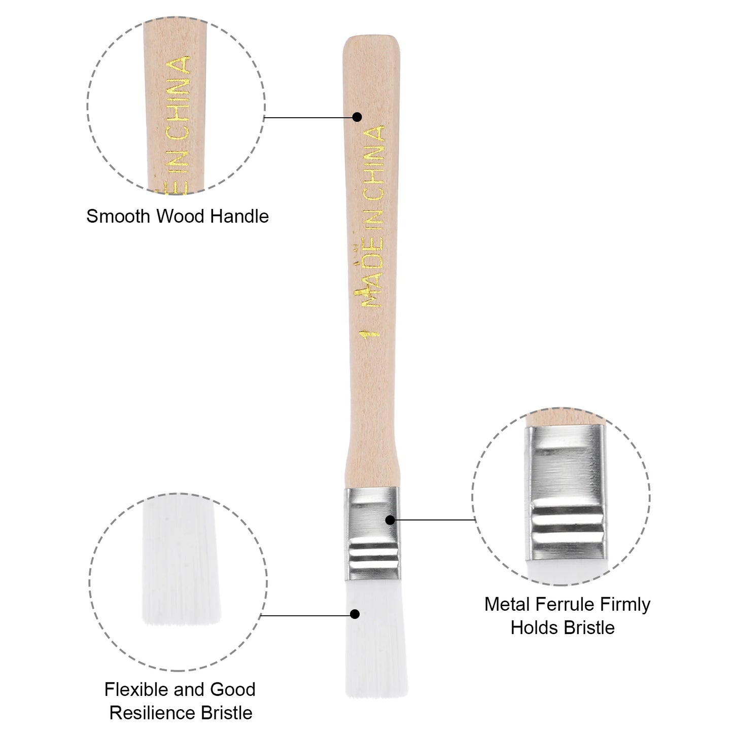 Vielseitiger Pinsel mit weicher Nylonborste für glatte Oberflächen