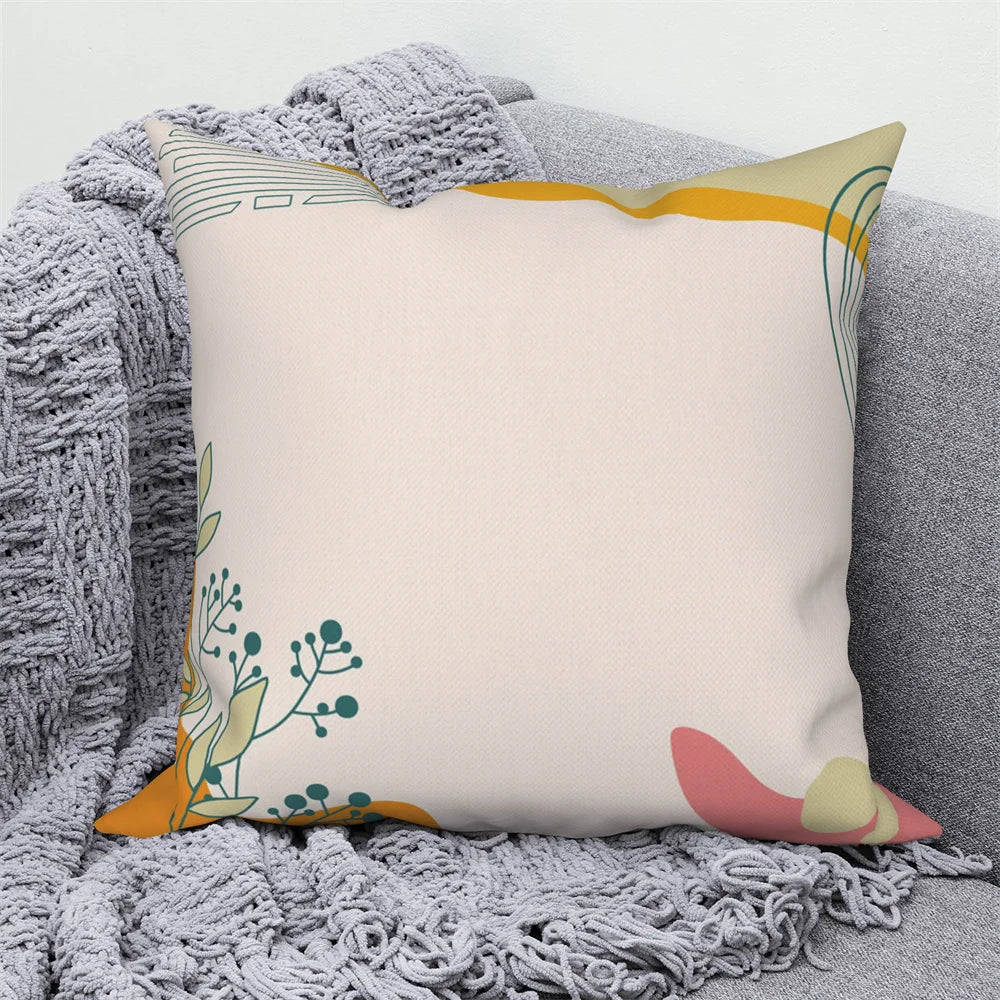 Dekorativer Kissenbezug mit abstrakten Zweigen für Zuhause und Auto