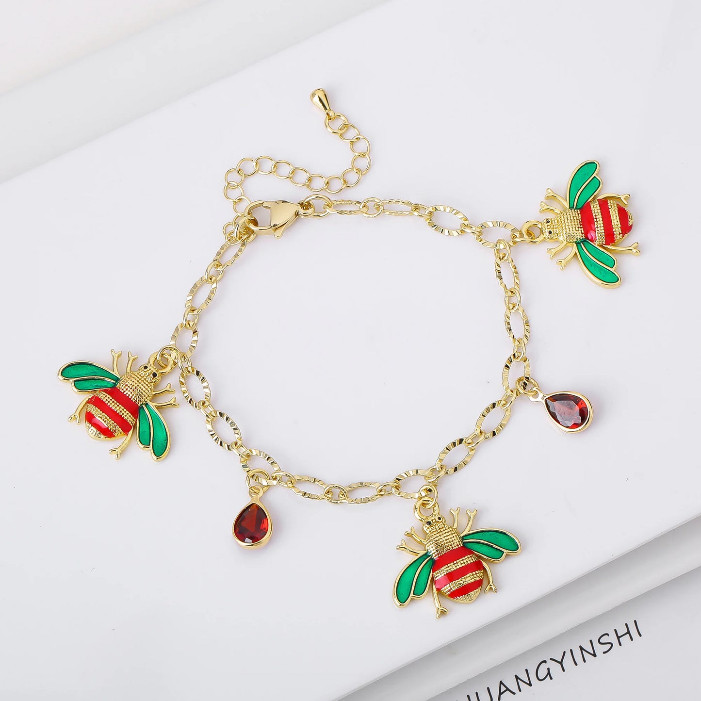 Verstellbares Insekt Bienen Armband für Damen mit Zirkon – Modisches Geschenk