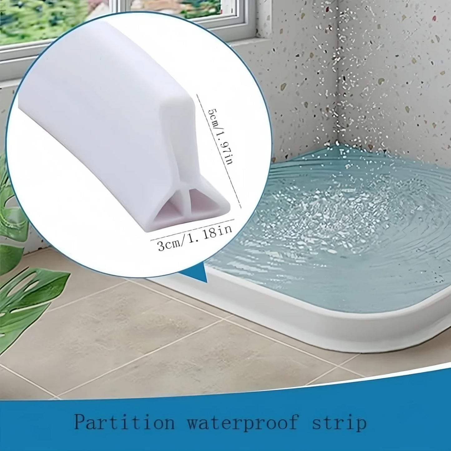 Zusammenklappbare Silikon Wasser Barriere Dusche Selbstklebend Spritzschutz