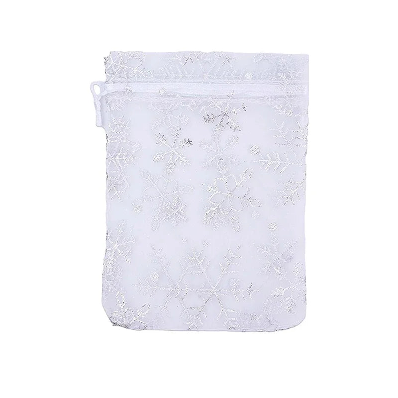 Weihnachts Kordelzug Taschen Rot Transparent Organza 10 bis 200 Stück