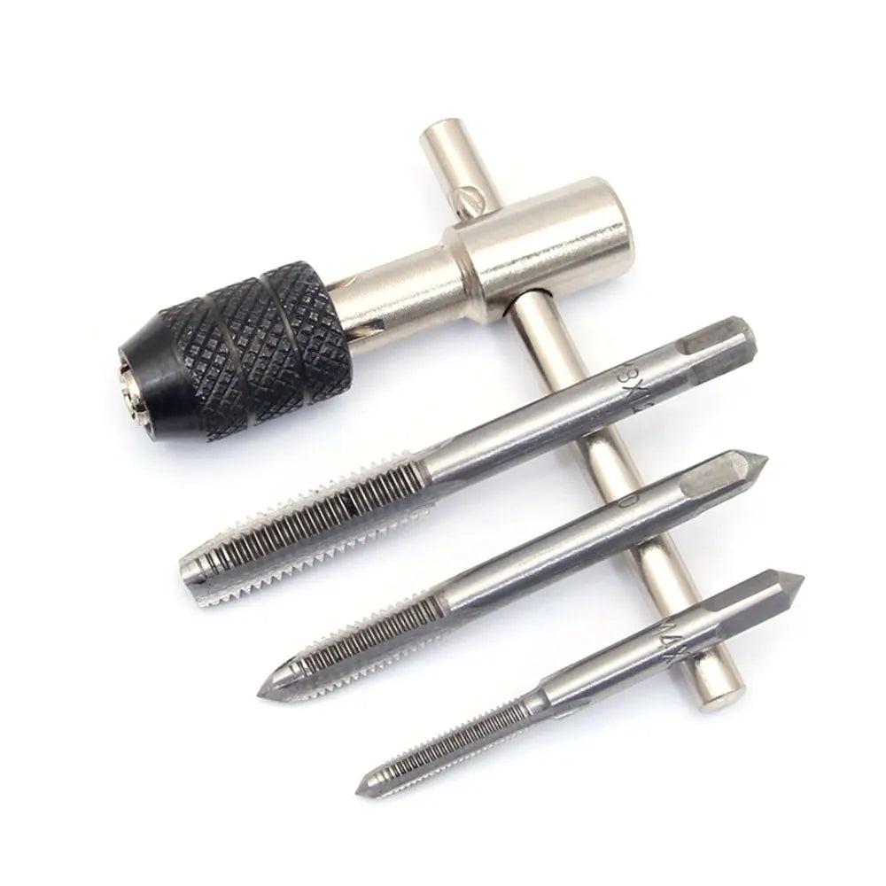 Robustes Gewindeschneid-Set M3-M8 mit T-Griff Schlüssel