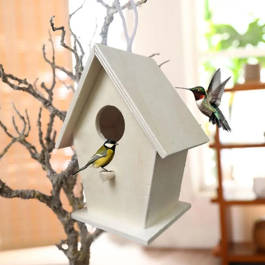 Wetterfestes Holz-Vogelhaus für kleine Vögel - Ideal zum Aufhängen