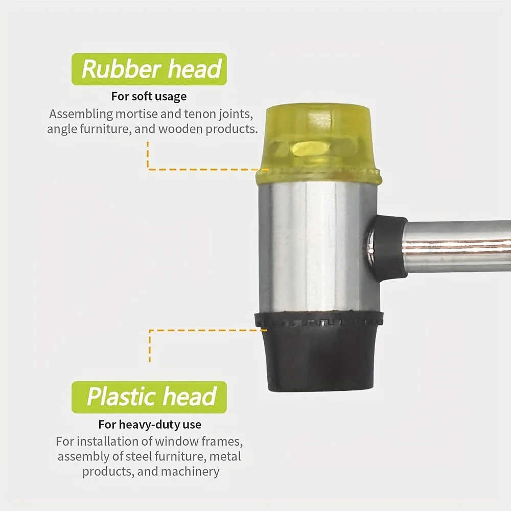 Doppelseitiger Gummihammer mit weichem ABS Griff für Holz Schmuck Arbeiten